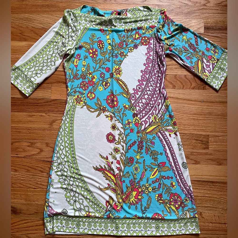 Morgan McFeeters Turquoise and White Floral Dress